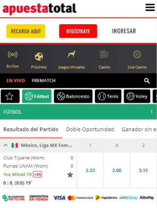 Apuesta total casino en vivo.